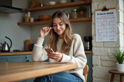Jeune femme note Black Friday 2026 sur un calendrier