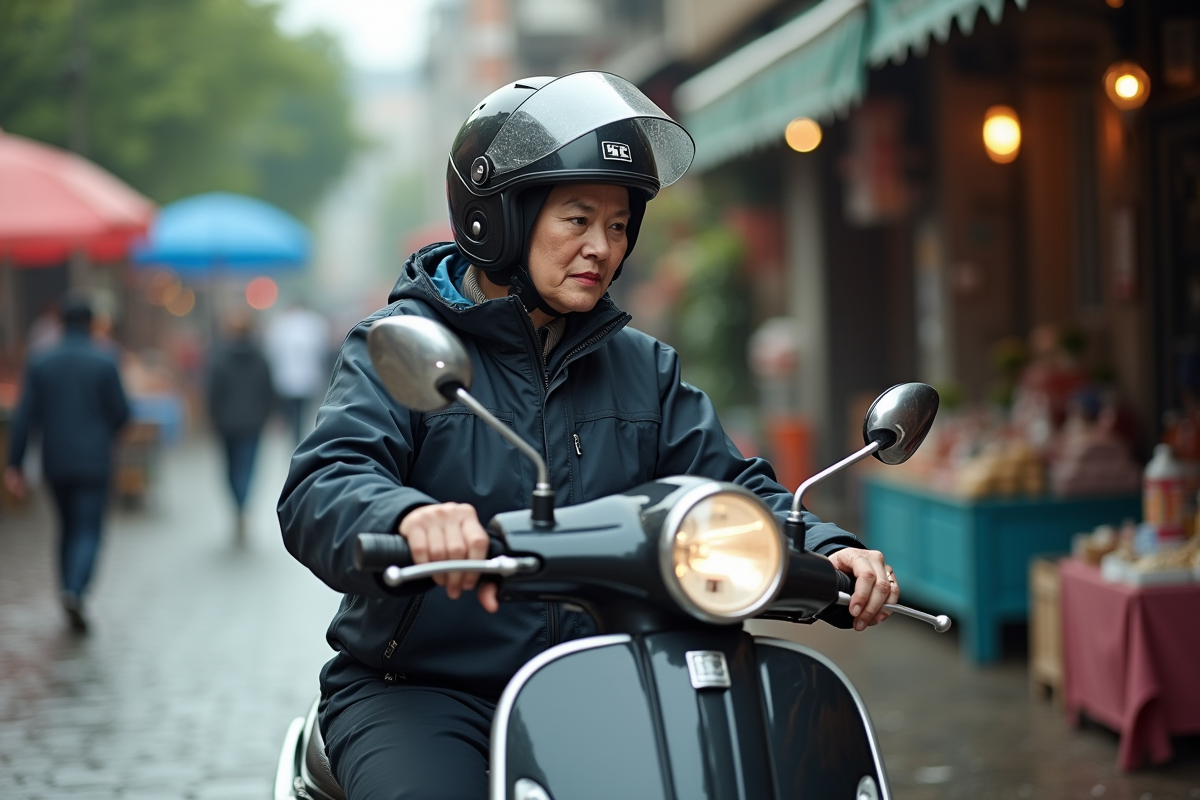 Femme vérifiant le tableau de bord d