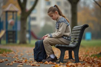 Enfant en classe avec des camarades, illustrant l'importance de l'assiduité scolaire