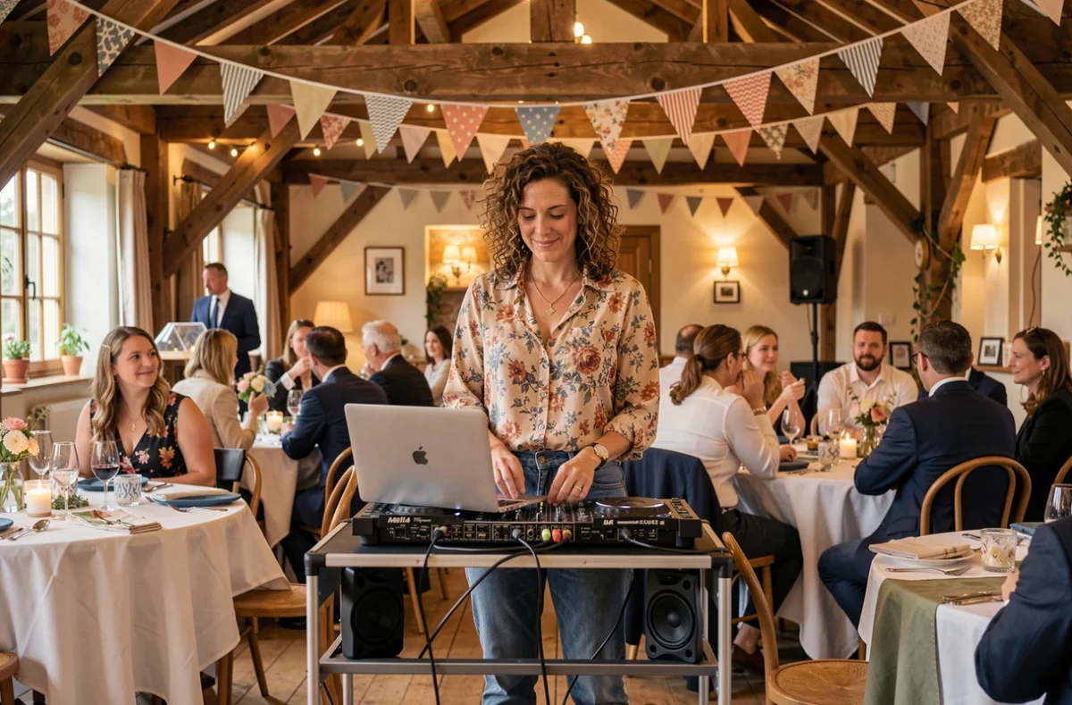 DJ de Mes Petites Musiques animant une fête privée dans une salle des fêtes en Centre-Val de Loire