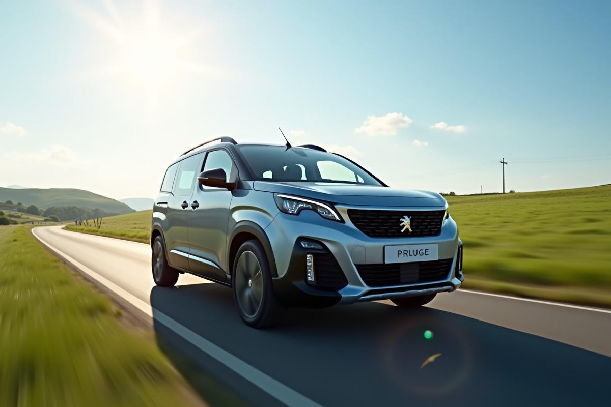Peugeot Rifter 2024 en campagne sur route panoramique