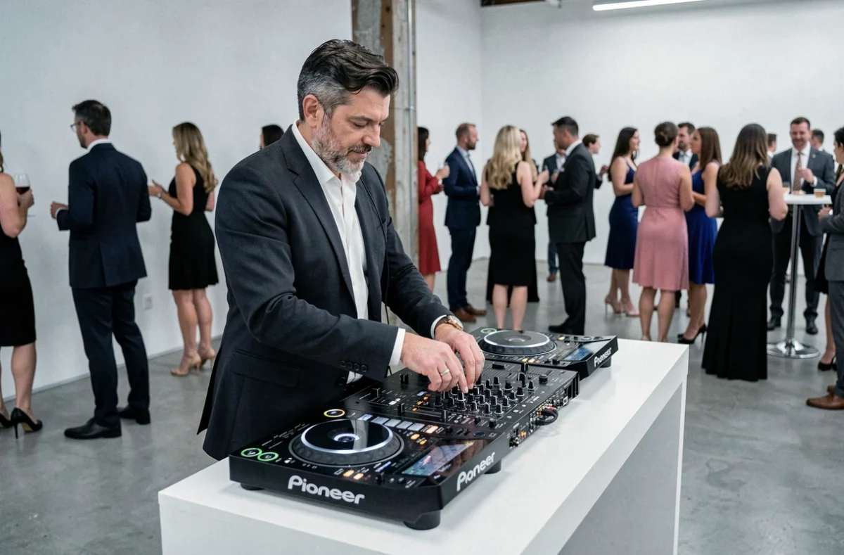 Propul'Sound DJ en prestation lors d'un événement privé haut de gamme dans un loft contemporain à Bourges
