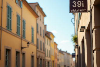 Rues ensoleillees d'AixenProvence avec immeubles pastel